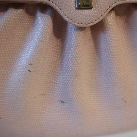 Womens Fendi 'FF' Pink Leather Shoulder Crossbody Vintage Designer Handbag - Picture 8 of 16